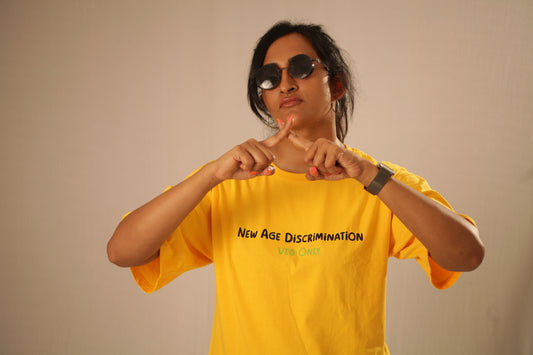“Veg Only” - The Statement Series printed T-Shirt (yellow)
