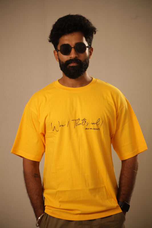 "Wow! that's Cool!" - The Punchline Press printed T-shirt (Yellow)