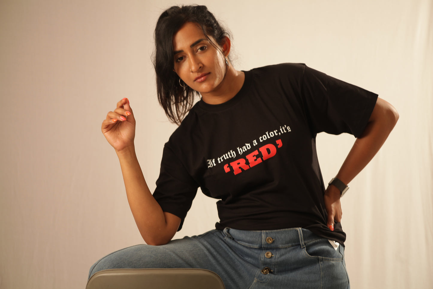 “Truth’s Color” - The Statement Series printed T-Shirt (Black)
