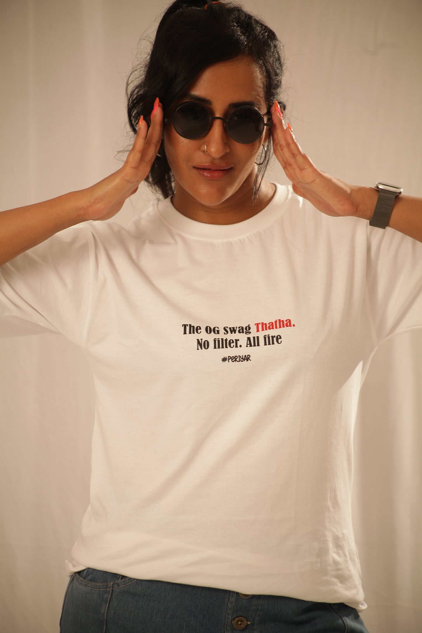 “OG Thatha” - The Statement Series Printed T-Shirt (White)