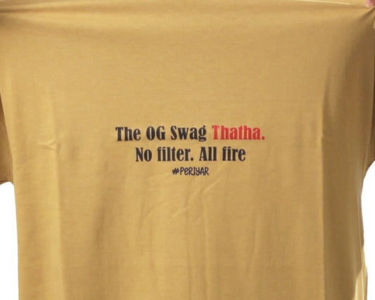 “OG Thatha” - The Statement Series Printed T-Shirt (Khaki)
