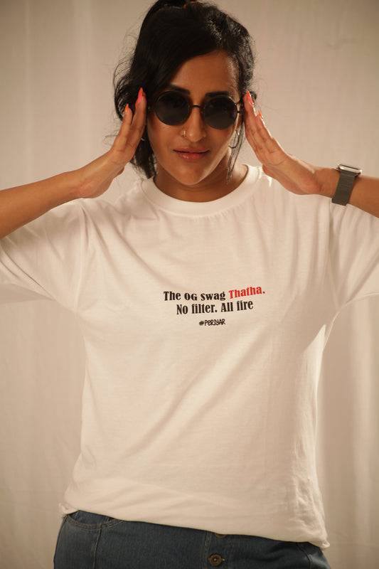 “OG Thatha” - The Statement Series Printed T-Shirt (White)