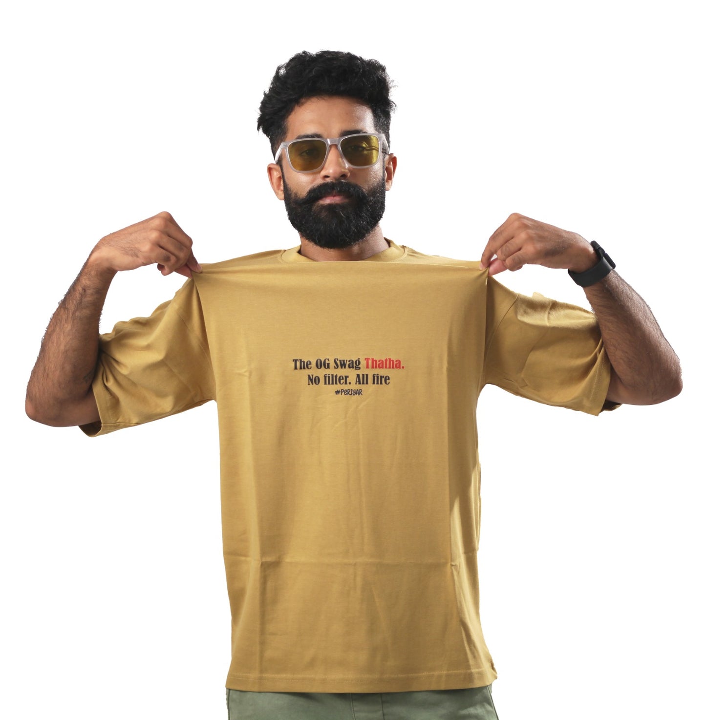 “OG Thatha” - The Statement Series Printed T-Shirt (Khaki)